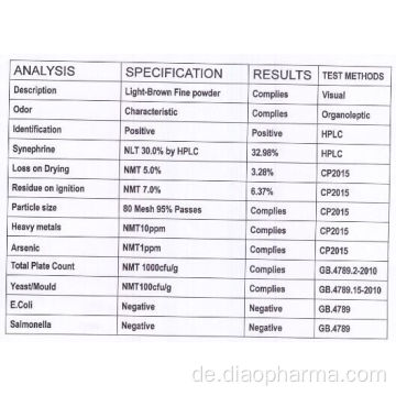 30-98% HPLC Citrus Extract-Citrus Aurantium Extrakt